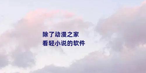 除了动漫之家 看轻小说的软件